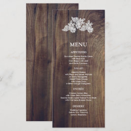 White Lace | Bröllopsmenykort av Barn Wood Meny