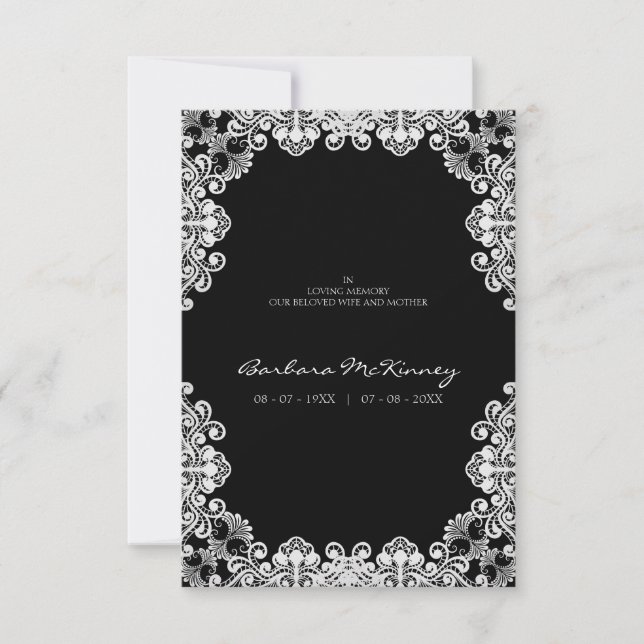 White Lace Wreath Memorial Funeral Loved One (Framsida)
