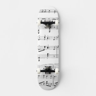 White Lakan Music Mini Skateboard Bräda 18,5 Cm