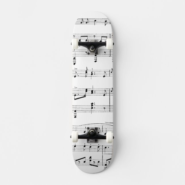 White Lakan Music Mini Skateboard Bräda 18,5 Cm (Framsida)