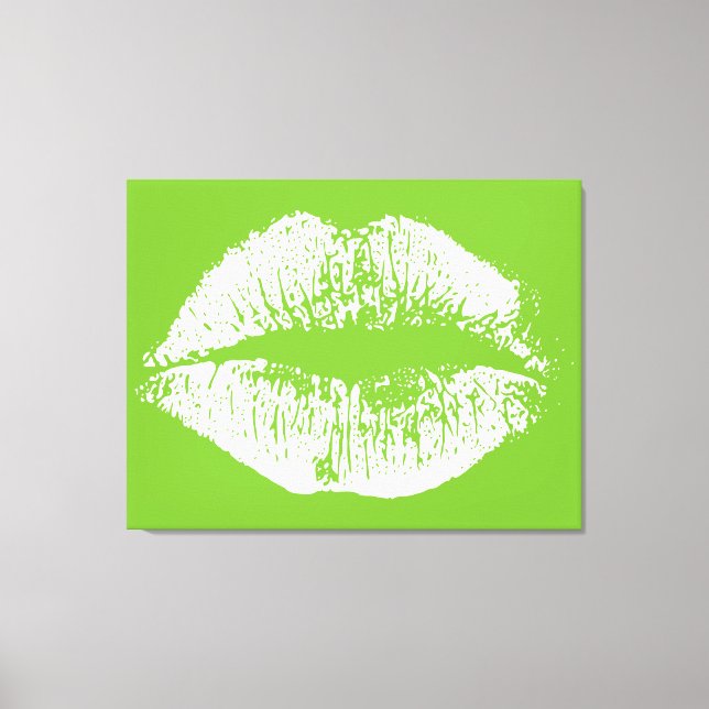 White Läppar #10 Canvastryck (Framsida)
