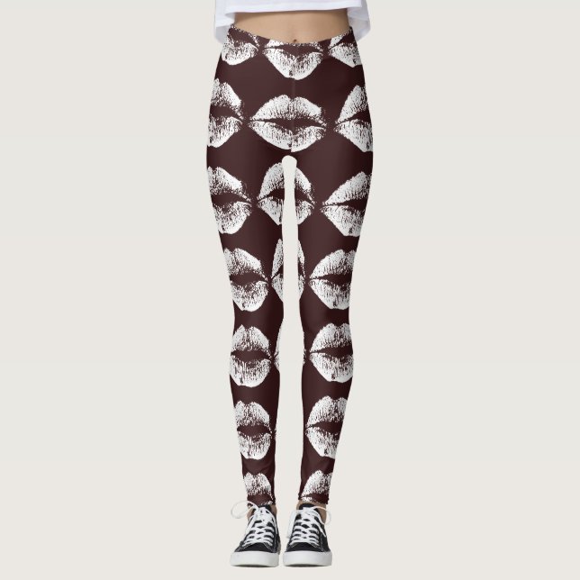 White Läppar #25 Leggings (Framsida)