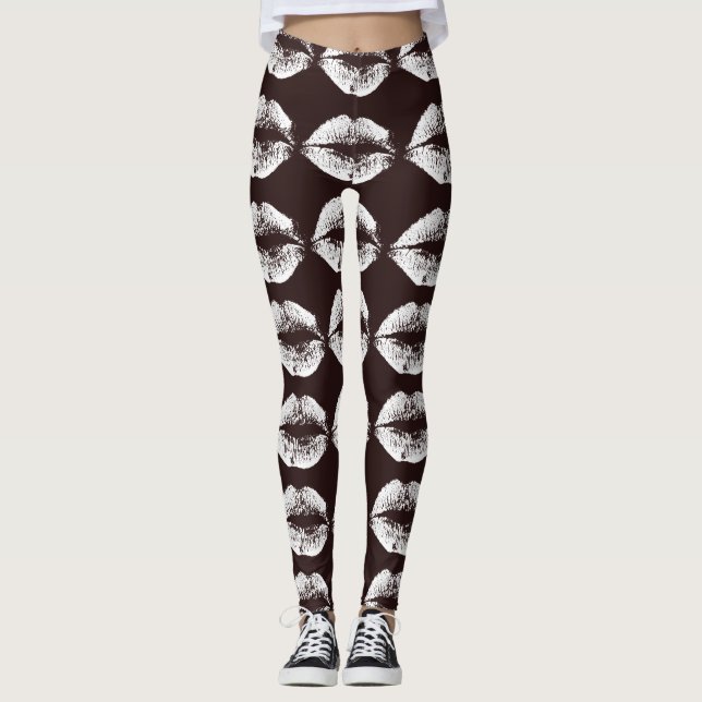 White Läppar #39 Leggings (Framsida)