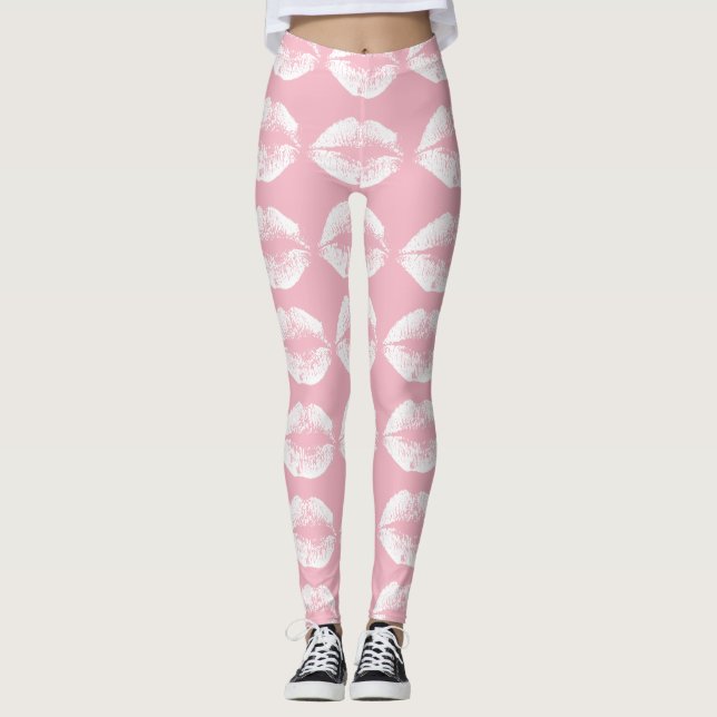 White Läppar #9 Leggings (Framsida)