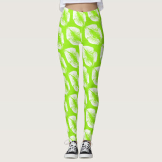 White Läppar Modern Lime Leggings