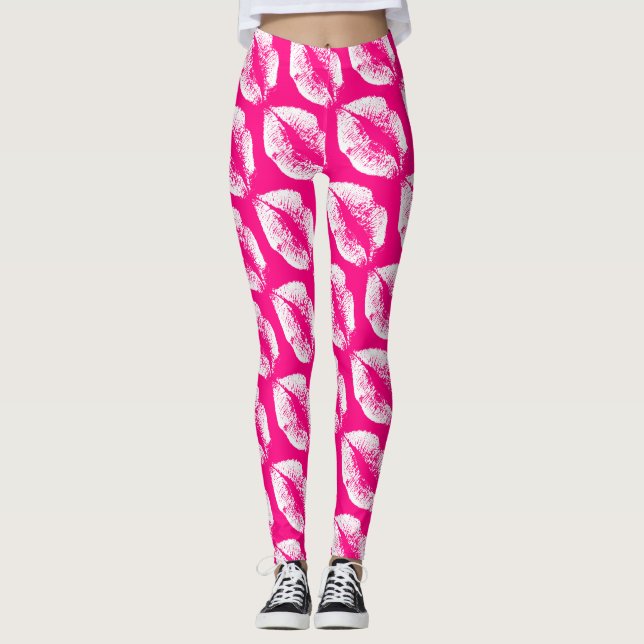 White Läppar Modern Ro Leggings (Framsida)