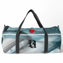 White Larme Gym Bag Trend Abstrakt Blue Ocean