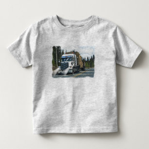 White Lastbil med Hay Bales for Truckers T-shirt