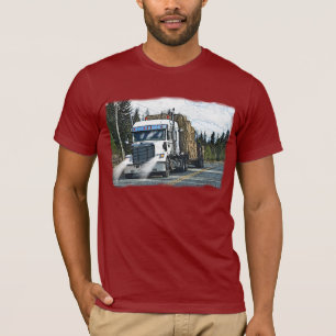 White Lastbil med Hay Bales for Truckers T-shirt