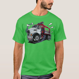 White lastbil monster t shirt