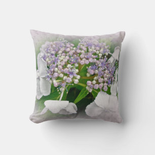 White Lavender Rosa Hydrangea - Pillow Kudde