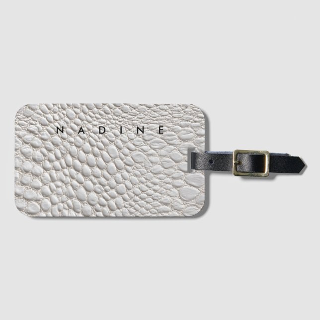 White leather  texture bagagebricka (Framsida horisontal)