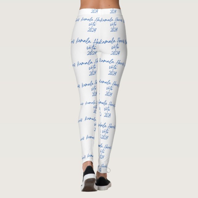 White Leggings Kamala Harris Blue Font (Baksida)