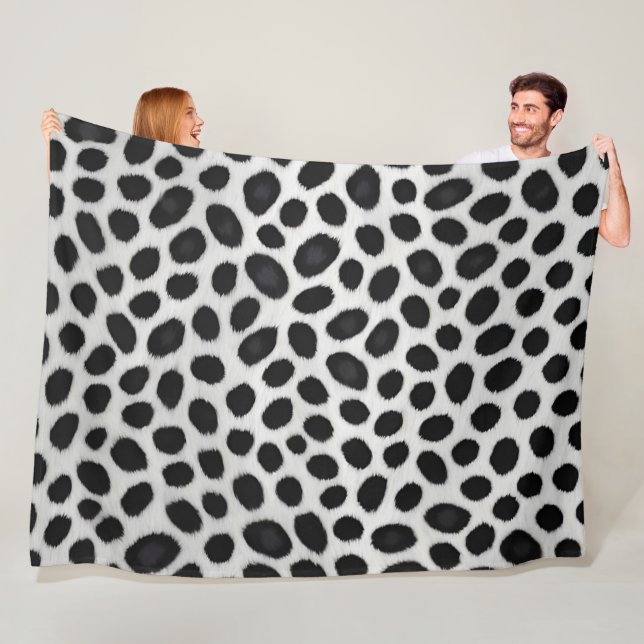 White Leopard Elegant Modern lyxursamling Fleecefilt (På plats)