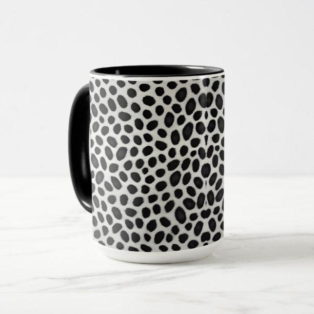 White Leopard Elegant Modern lyxursamling Mugg (Framsida vänster)