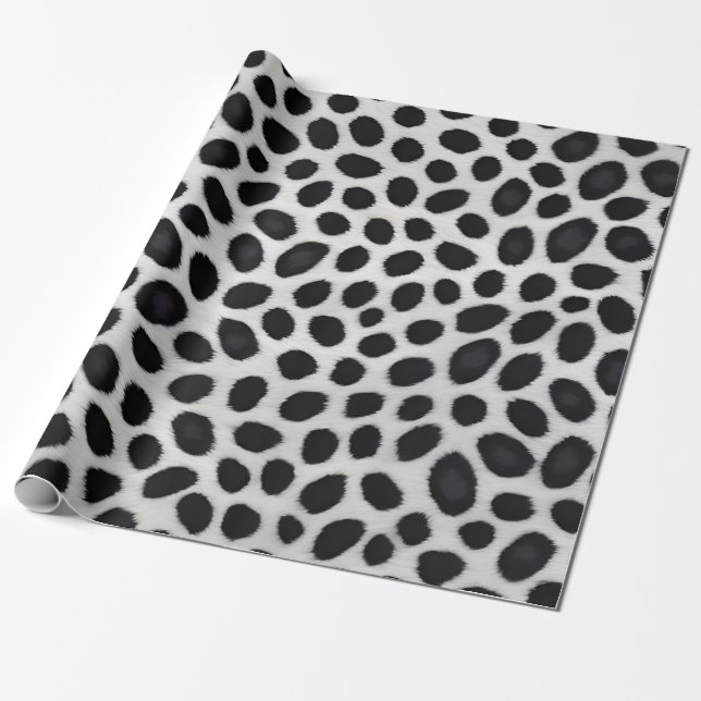 White Leopard Elegant Modern lyxursamling Presentpapper (Utrullad)