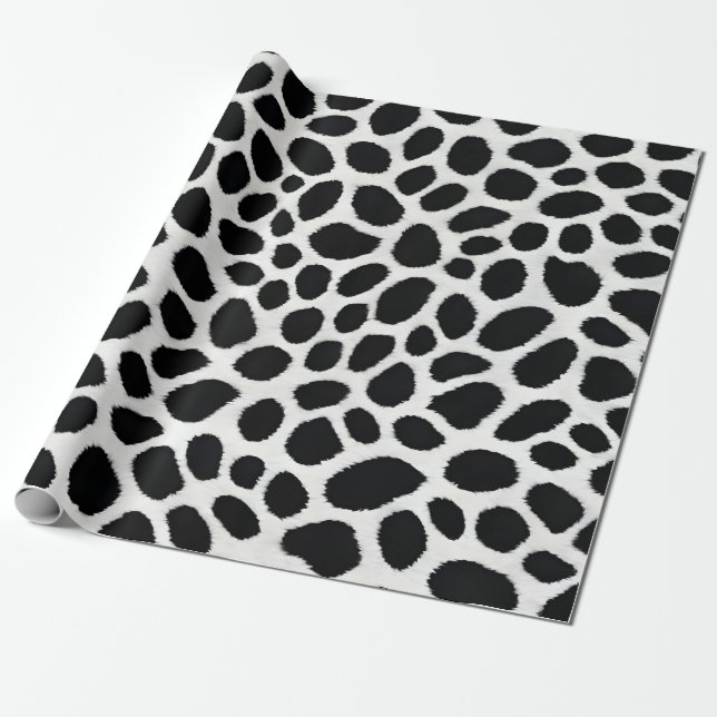 White Leopard Elegant Trendig Luxury Collection Presentpapper (Utrullad)