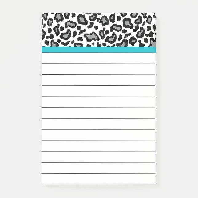 White Leopard Office Teacher's Post It Notes Gift Post-it Block (Framsida)
