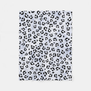 White Leopard Print Fleecefilt