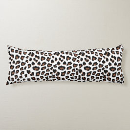 White Leopard Print Kroppskudde