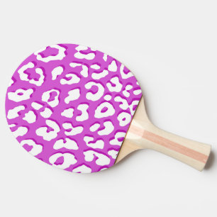 White Leopard Print Lavender Pingisracket