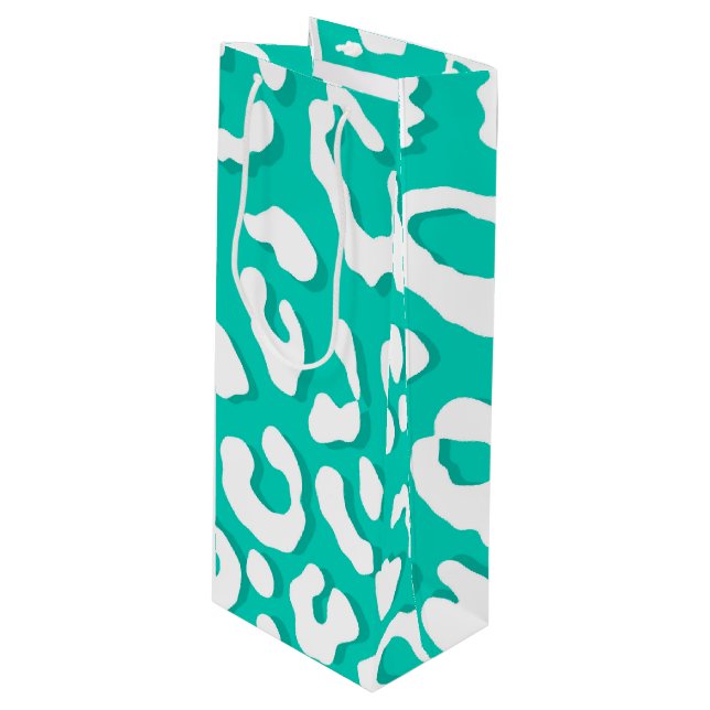 White Leopard Print Mint (Framsidan Vinklad)