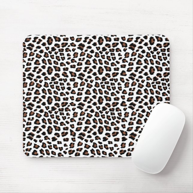 White Leopard Print Musmatta (Med mus)