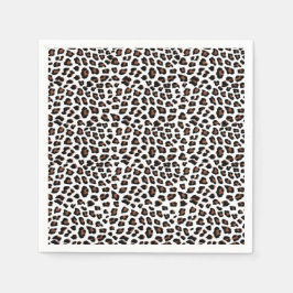 White Leopard Print Pappersservett