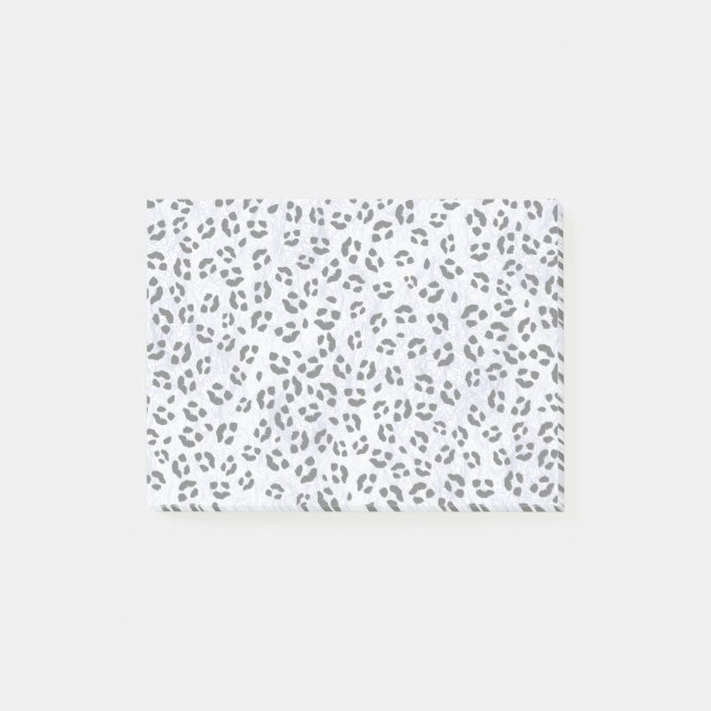 White Leopard Print Post-it Block (Framsida)