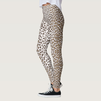 White Leopard Skin Leggings