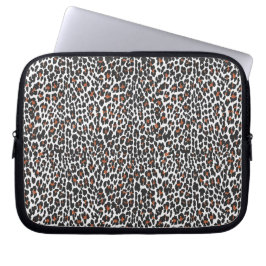 White Leopard Skin Print Laptop sleeve