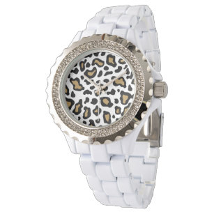 White Leopard Watch Armbandsur
