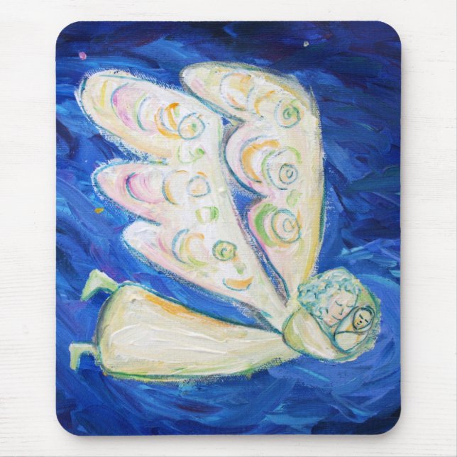 White Light Guardian Angel Art Mousepads Musmatta (Framsidan)