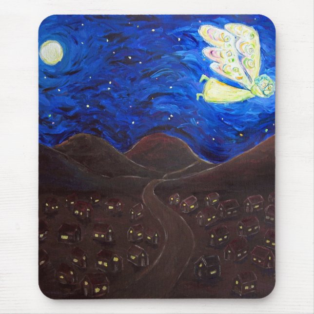 White Light Guardian Angel Art Mousepads Musmatta (Framsidan)