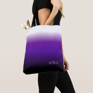 White Lila Black Ombre Tygkasse