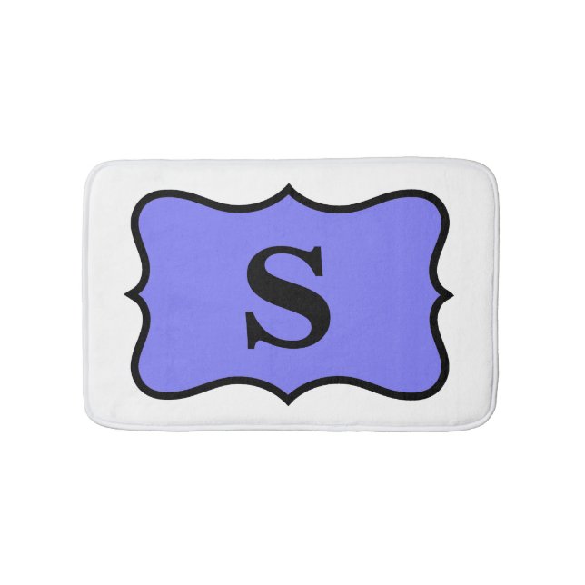White Lila Lavender Monogram - startsida Badrumsmatta (Framsidan)