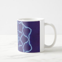 White Lila Star Tie Dye Kaffemugg
