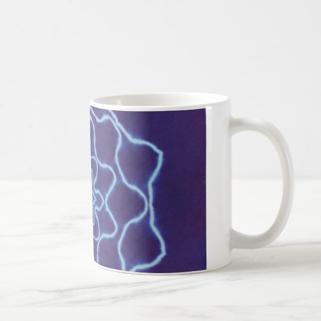 White Lila Star Tie Dye Kaffemugg (Höger)