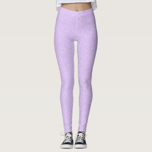 White Lilac Cherry Blommar Snyggt Girlkompisar Leggings