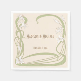 White Lilies Bröllop Pappersservett