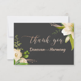 White Lilies Bröllop Tack Kort