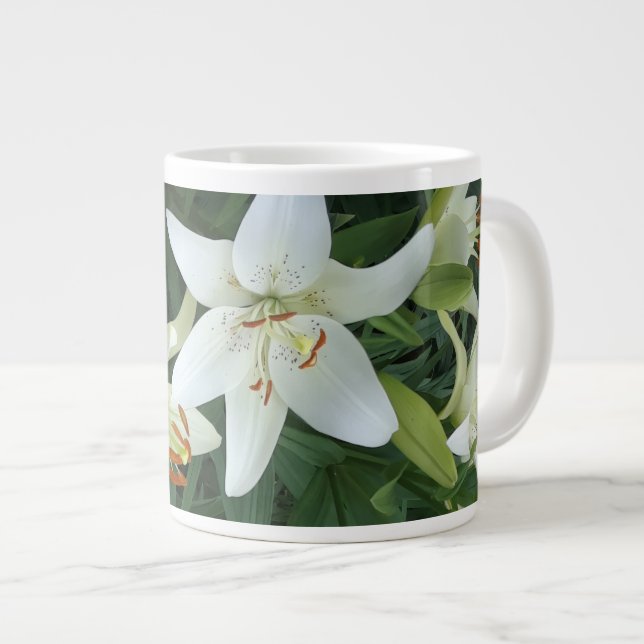 White Lilies Jumbo Mugg (Framsida höger)