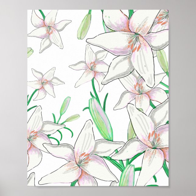 White Lilies Poster (Framsidan)