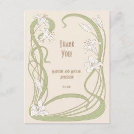 White Lilies Tack Vykort