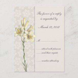 White Lillies Blommigt Wedding OSA Kort