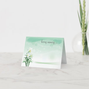 White Lily Blommigt Notecard Kort