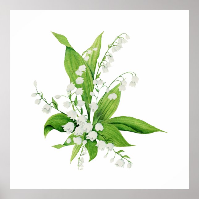 White Lily Bouquet Poster (Framsidan)