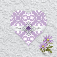 White Lily Damask Pattern Bröllop Tack