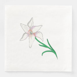 White Lily Flower Pappersservett