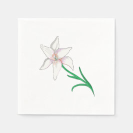 White Lily Flower Pappersservett